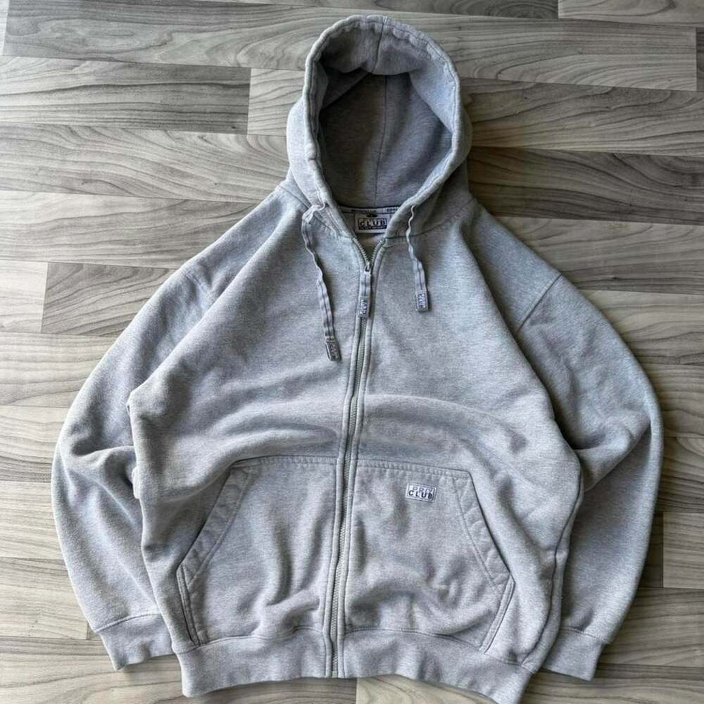 Pro Club Heavy Weight Grey Zip Up Hoodie